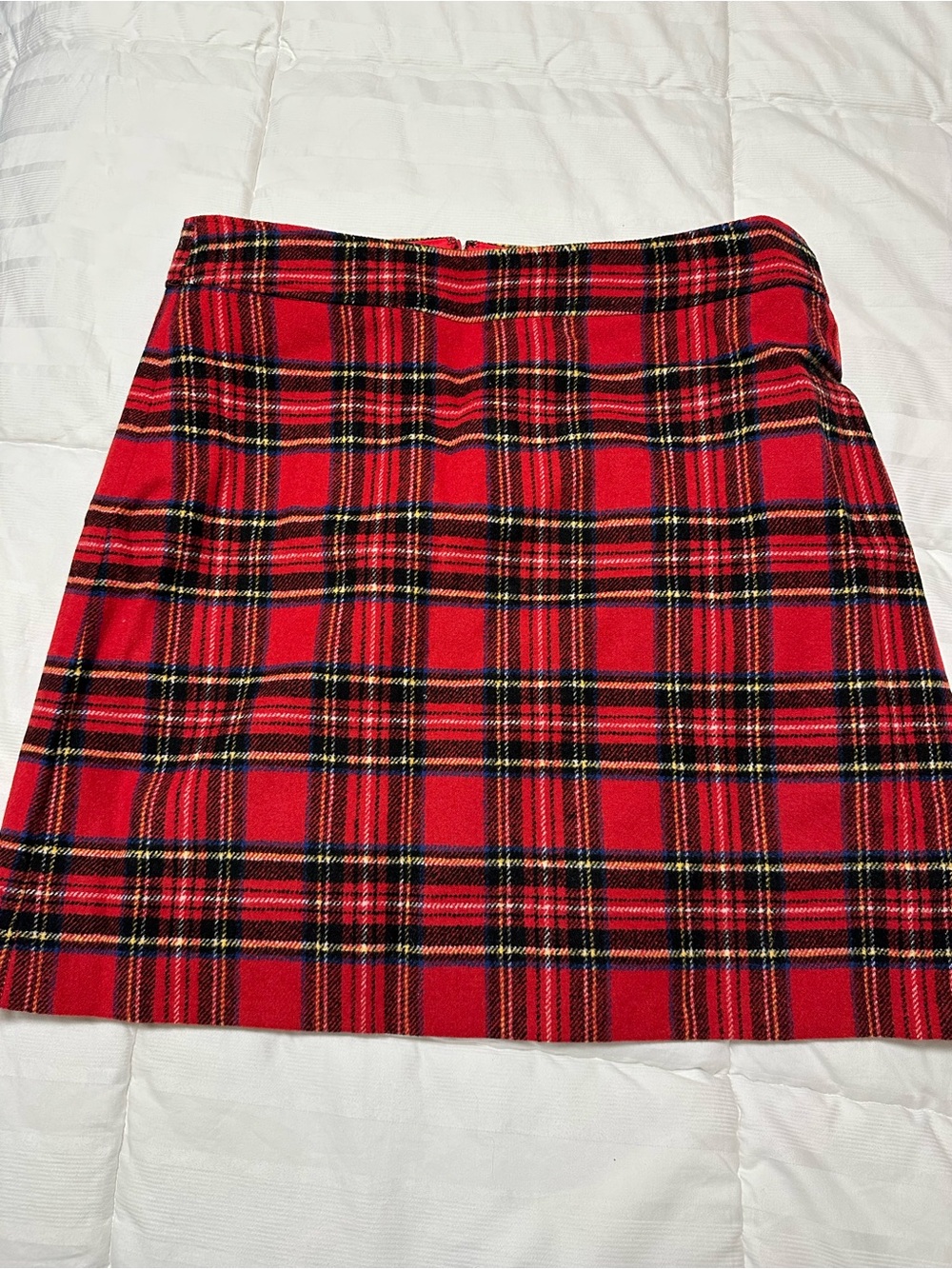 J. Crew Red Plaid Mini Skirt